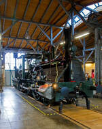 Die Bayerische B IX „1000“, eine von Maffei gebaute Schnellzuglok mit Tender der ehemaligen Königlich Bayerischen Staatseisenbahnen (K.Bay.Sts.B.), das letzte erhaltene Exemplar (der