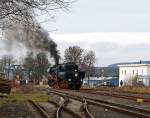 Die Betzdorfer 52 8134-0 am 26.11.2011 auf Nikolausfahrt, zwischen Dillenburg und W�rgendorf.