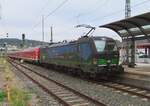 DB regio S�ldner 193 721 treft am 15 September 2023 mit Deutschlands schnellster RE in Ulm Hbf ein.