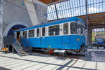   Triebwagenh�lfte 6092 (MVG-Baureihe A 1)der ersten M�nchener U-Bahn ausgestellt im Verkehrszentrum des Deutschen Museums (am 16.06.2018) in M�nchen (Theresienh�he).