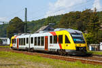 Der VT 253 (95 80 0648 153-4 D-HEB / 95 80 0648 653-3 D-HEB) ein Alstom Coradia LINT 41 der HLB (Hessische Landesbahn) verlässt am 25.08.2019, als RB 93  Rothaarbahn  (Betzdorf – Siegen