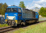 Die 272 408-6 / D20 der Bentheimer Eisenbahn AG (92 80 1272 408-6 D-BE), ex Rurtalbahn V 203 (92 80 1272 408-6 D-RTBC), eine Vossloh G 2000BB (mit symmetrischem Führerhaus) im Dienst für die