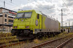 Die α 185 603-8 (91 80 6185 603-8 D-ATLU) der Alpha Trains Luxembourg S.�.r.l., ex RHC 2061(91 80 6185 603-8 D-RHC), ex HGK 2061, ist am 24.08.2021 beim Hbf Siegen abgestellt.