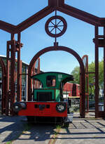 Die Oersik NS 103 Diesel-Rangierlokomotive (ehemals Benzin-Rangierlokomotive) der NS-Serie (Baureihe) 100 am 29 April 2025 im Het Spoorwegmuseum (bis 2005 NSM - Nederlands Spoorwegmuseum /