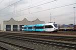 Arriva 323 steht bevor der Stadler-Triebzughalle in Blerick am 16 M�rz 2022.