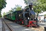  Flascherlzug  mit 764.411R im Bahnhof Preding-Wieselsdorf vor der Abfahrt nach Stainz