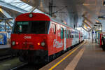 Der ÖBB REX 21 (REX 5873) von Salzburg Taxham Europark über Salzburg Hbf und Neumarkt am Wallersee nach Braunau am Inn, verlässt am 13 Januar 2025 den Hauptbahnhof Salzburg.