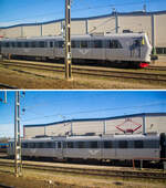 Der zweiteilige Elektrotriebwagenzug SJ X12 3221 (S-SJ 94 74 412 3221-4) der SJ (Statens Järnvägar AB, ehemalige schwedische Staatsbahnen) steht am 22 März 2019 bei Nässjö (Schweden). Die Aufnahmen konnte ich aus einem fahrenden Zug machen, daher nur 2x jeweils der halbe Zug (oben der Steuerwagen X12B, unten der Triebwagen X12A).

Die Baureihe SJ X12 ist eine normalspurige schwedische Elektrotriebzugbaureihe. Sie wurde von ABB - Asea Brown Boveri (vormals ASEA) in Stockholm, auf der Basis der Baureihe SJ X10 entwickelt. Zwischen 1991 und 1994 wurden insgesamt 18 Einheiten von ABB für den Betrieb mit 15 kV 16,7 Hz Wechselstrom gebaut.

Die Fahrzeuge bestanden aus zwei Fahrzeugteilen, dem angetriebenen X12A und dem Steuerwagen X12B. Sie hatten gegenüber dem X10 einen komfortablerem Innenraum, Toilette und nur ein Türpaar pro Wagen, dazu bei gleichen Sitzen größere Beinfreiheit in der 1. Klasse.

TECHNISCHE DATEN:
Hersteller: ABB - Asea Brown Boveri (vormals ASEA) in Stockholm
Baujahr: 1991-1994
Anzahl gebaut: 18
Nummerierung: 3190-3197, 3214-3223
Spurweite: 	1.435 mm (Normalspur)
Achsformel: Bo'Bo'+2'2'
Länge über Kupplung: 49.868 mm
Dienstgewicht: 103 t (60t und 43t)
Höchstgeschwindigkeit: 160 km/h
Leistung: 4 x 320 kW= 1280 kW
Anfahrzugkraft: 106 kN
Stromsystem: 15 kV 16,7 Hz ~
Sitzplätze: 	112 (SJ), 115 (Västtrafik)
