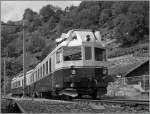 100 Jahre L�tschbergbahn: Hier nochmals der formsch�ne BCF 4/6 nun in einer S/W Version.