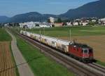 SBB: Blockgüterzug mit Re 4/4 11262 zwischen Bettlach und Selzach unterwegs am 26.