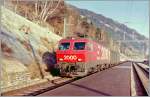 Ein Bild aus alten Tagen: SBB Re 4/4 IV mit dem EC  L�tschberg  in Hohtenn.
