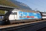SBB Re 460 020-1  Id�e Suisse  steht mit IC  (Richtung Basel) am 02.10.2011 in Interlaken Ost bereit.