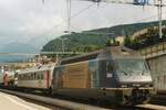 Am 25 Mai 2004 treft BLS 465 008 mit ein RoLa nach Freiburg in Spiez ein. Leider soll dieser RoLa Ende 2025 eingestellt werden.