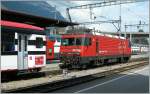 Die HGe 4/4 (101 968-6) in der sch�nen SBB Br�nig Farbgebung in Interlaken Ost am   23.