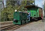  La DER de la Saison!  (Saisonabschlussfeier der Blonay-Chamby Bahn 2022) - Die schön hergerichtete, ziemlich kleine Tm 2/2 N° 1 (Orenstein & Koppel) besorgt in Chaulin das Manöver.