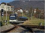Der CEV MVR ABeh 2/6 7501 verlässt St-Légier Gare Richtung Blonay.