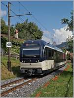 Der Fahrleitungsmast N° 23 mag nicht ganz so alt sein wie der Dent de Jaman im Hintergrund, dürfte aber schon eine Ewigkeit hier stehen.