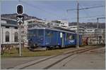 Der MOB BDe 4/4 3006 wartet den ganzen Winter über in Vevey vergeblich auf Schnee und damit auf einen Einsatz.