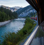 Das kleine schmale Flüsschen, ist der Rhein....