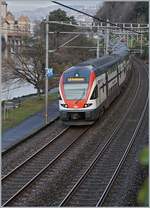 Das hätten sich die Ritter und Könige des links im Bild angedeuteten Château de Chillon kaum träumen lassen: eine stündliche Verbindung nach Savoyen!     Etas relativierend