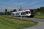 SBB: GTW RABe 520 003-0 von Stadler Rail bei Hitzkirch auf der Fahrt nach Luzern am 3. September 2016.
Foto: Walter Ruetsch