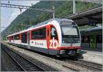 Der Zentralbahn Triebzug ABeh 161 015  Fink  wartet in Interlaken Ost als R70 auf die Abfahrt nach Meiringen. 

8. Aug. 2024