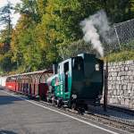 Die Heiz�l befeuerte BRB 15 Stadt Kanaya (Japan) steht am 30.09.2011 im BRB Bahnhof Brienz f�r die n�chte Fahrt zum Brienzer Rothorn bereit.