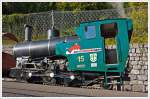 Die Heiz�l befeuerte H 2/3 Zahnraddampflok BRB 15 Stadt Kanaya (Japan) am 30.09.2011 im BRB Bahnhof Brienz.